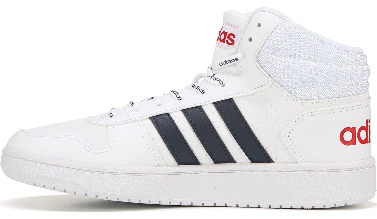 adidas Men's VS Hoops 2.0 High Top Sneaker White, Sneakers ...