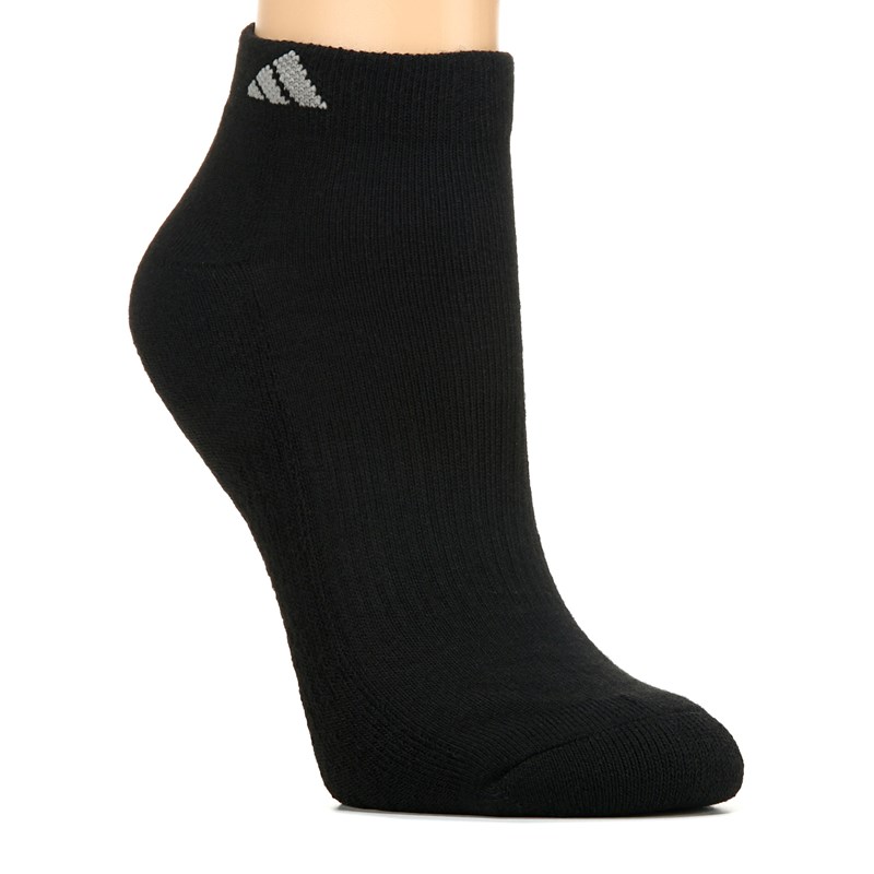 Adidas Women's 6 Pack Athletic Cushioned Low Cut Socks (Black) - Size 0.0 OT