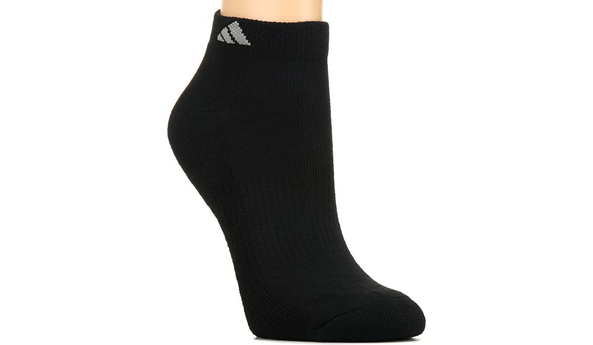 adidas Women's 6 Pack Athletic Cushioned Low Cut Socks Famous Footwear
