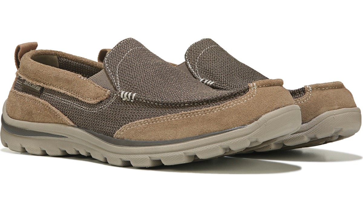 skechers tan slip on