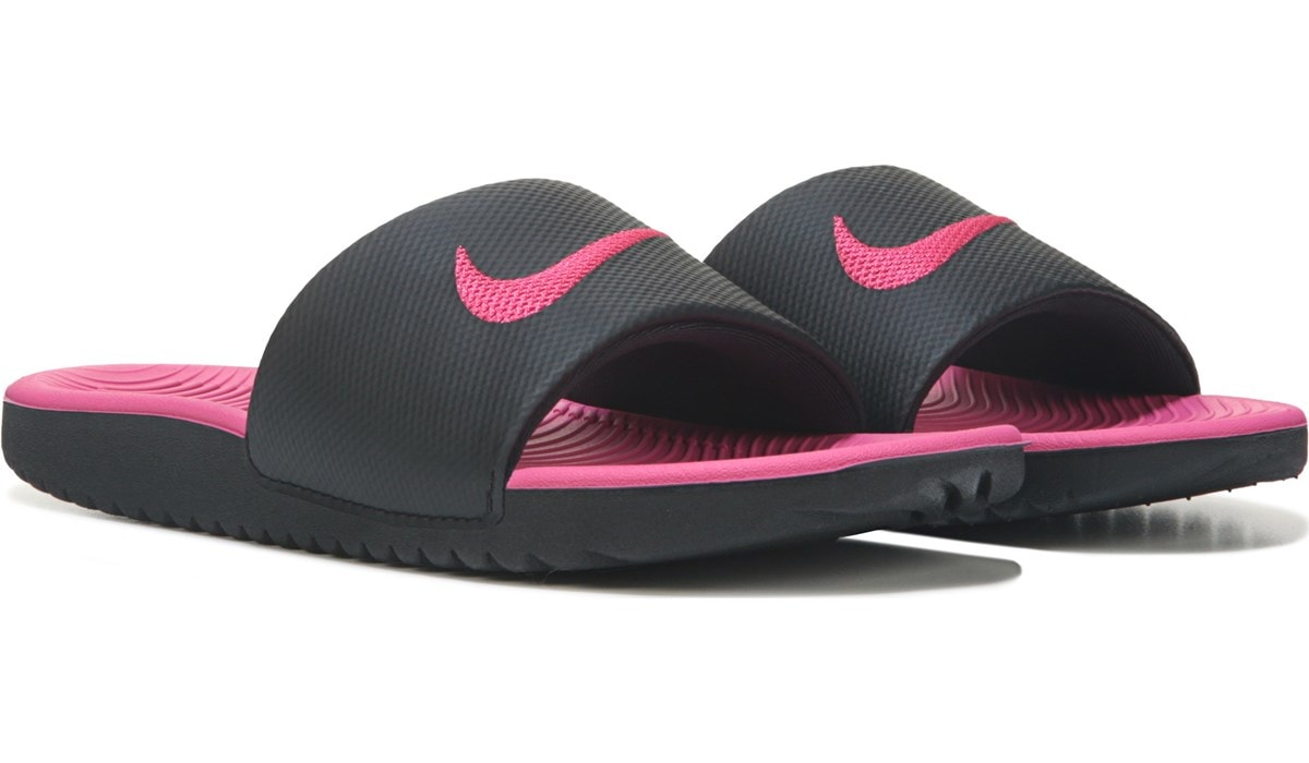 pink nike slides kids