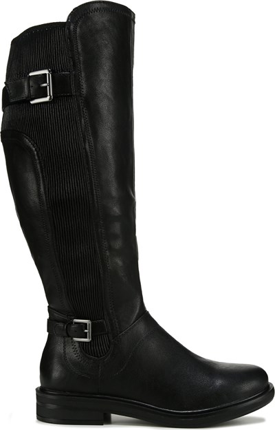 womens wide leg leather boots