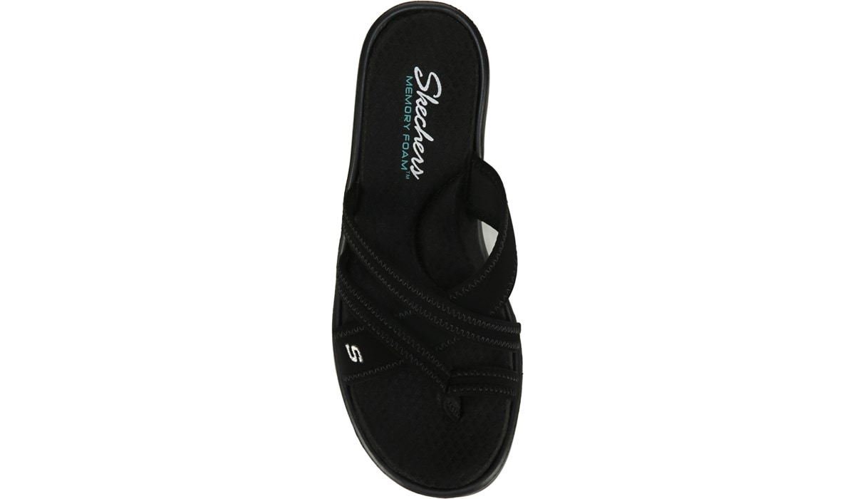 skechers womens young at heart wedge sandals