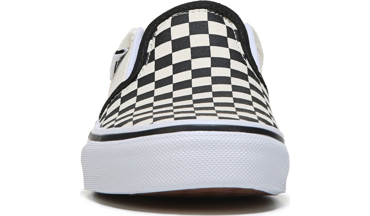 vans asher kid's checkered skate shoes