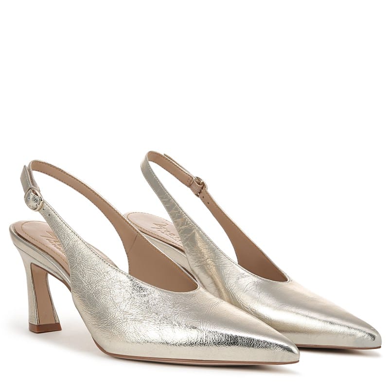 Naturalizer Women's Elaine Slingback Dress Shoes (Champagne Gold Leather) - Size 8.5 M