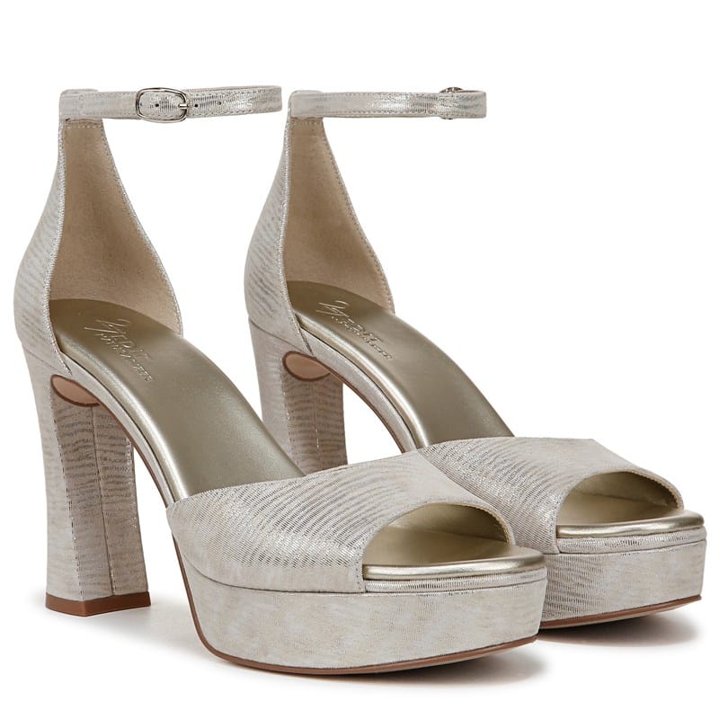 Naturalizer Women's Delphie Dress Sandals (Warm Silver Leather) - Size 8.0 M