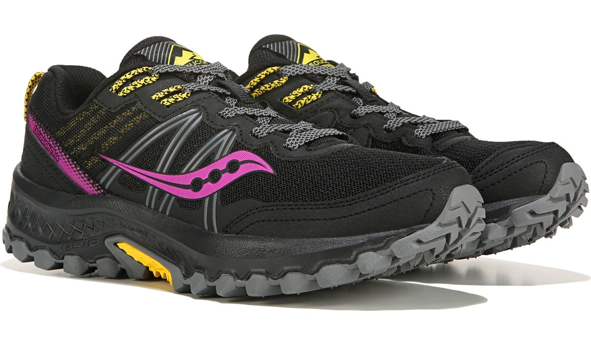 Saucony Women's Excursion 14 Plush Medium/Wide Trail Running Shoe Black, Sneakers and Athletic ...