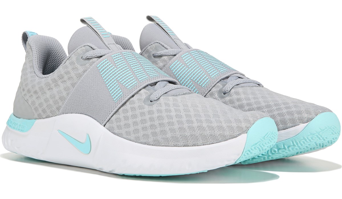 nike gray and blue shoes