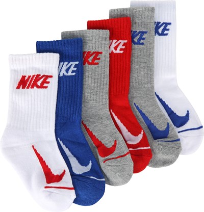 Kids' 6 Pack Youth X-Small Cushioned Crew Socks