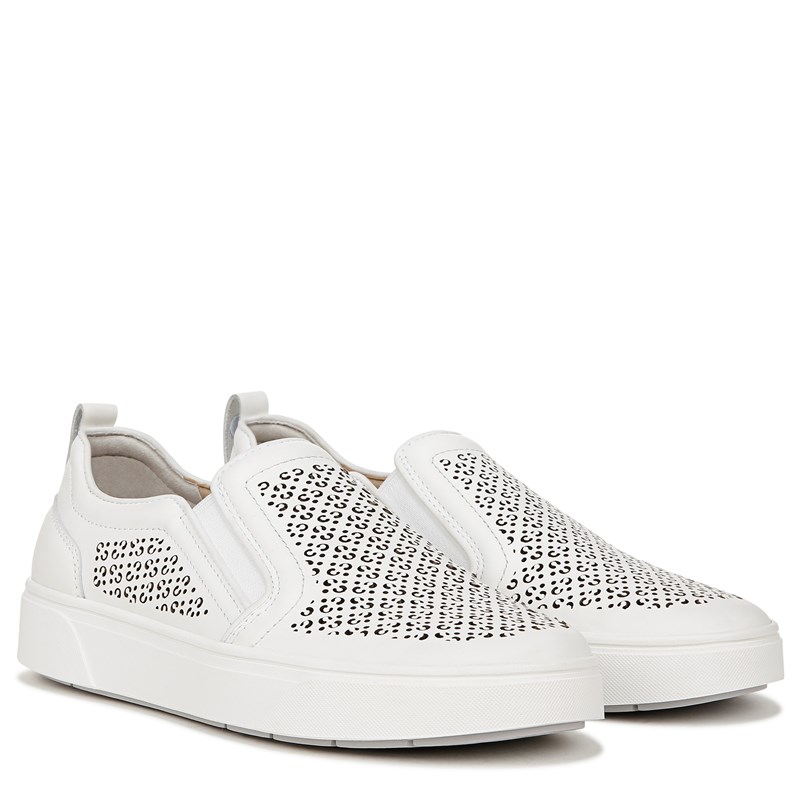 Vionic Women's Kimmie Perforated Slip On Sneakers (White Leather) - Size 8.0 W