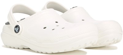 womens white fur lined crocs