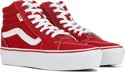 vans shoes high tops red