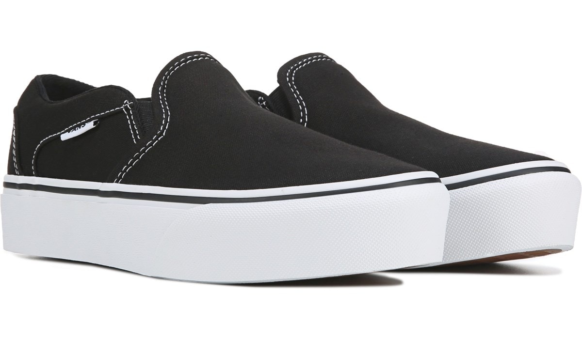 white slip on vans famous footwear