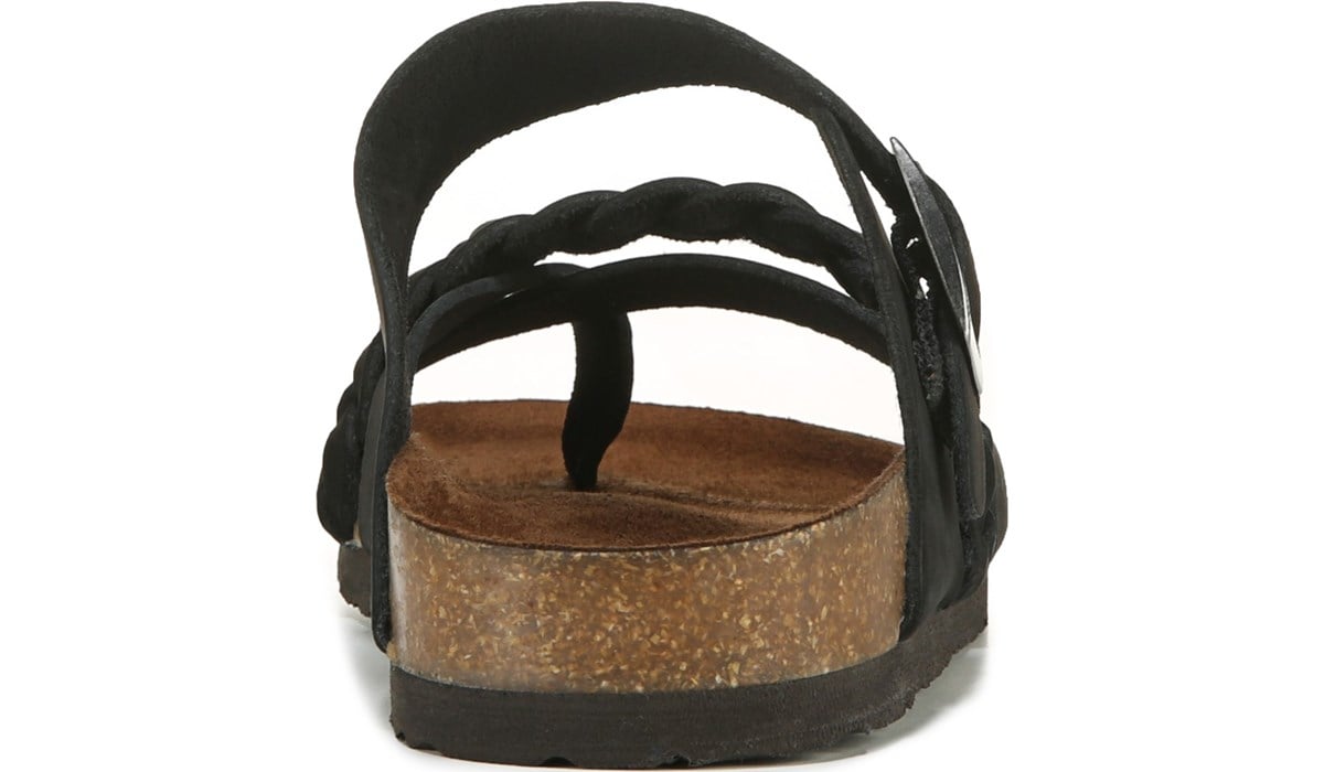 White Mountain Women's Hazy Leather Footbed Sandal Famous Footwear