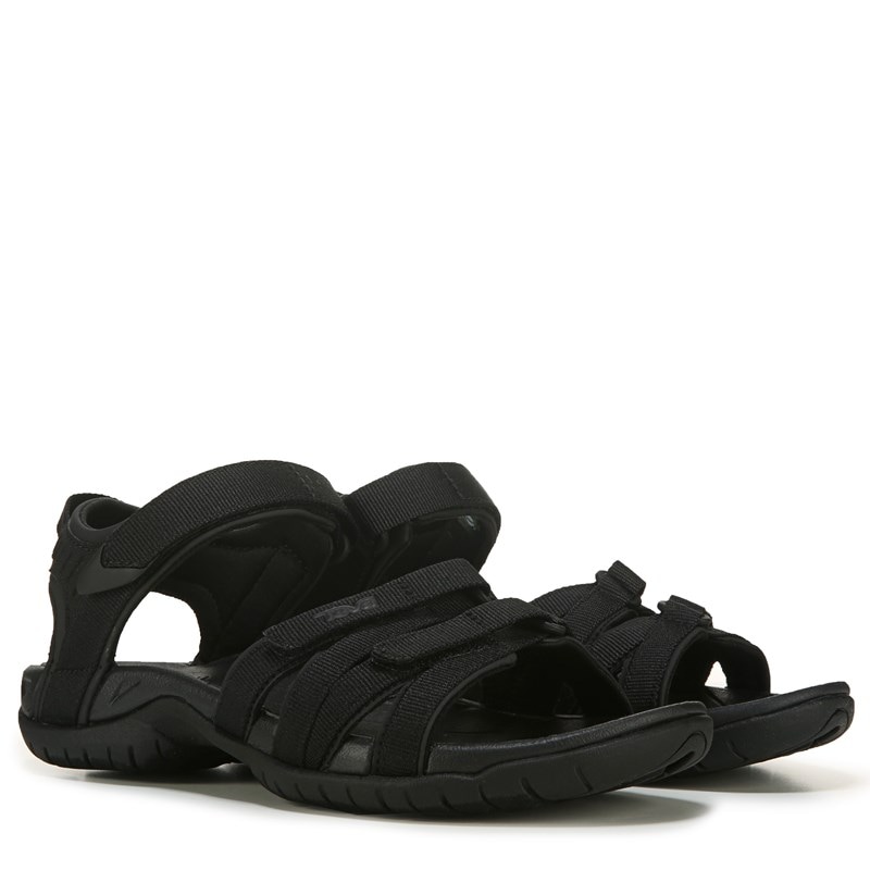 Teva Women's Tirra Open Toe Sandals - Black/Black 9 -  4266-BKBK-9