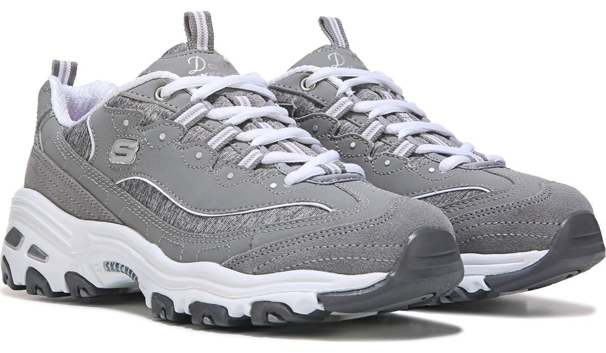 gray athletic shoes