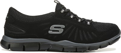 skechers gratis mesh bungee women's slip on athletic shoes