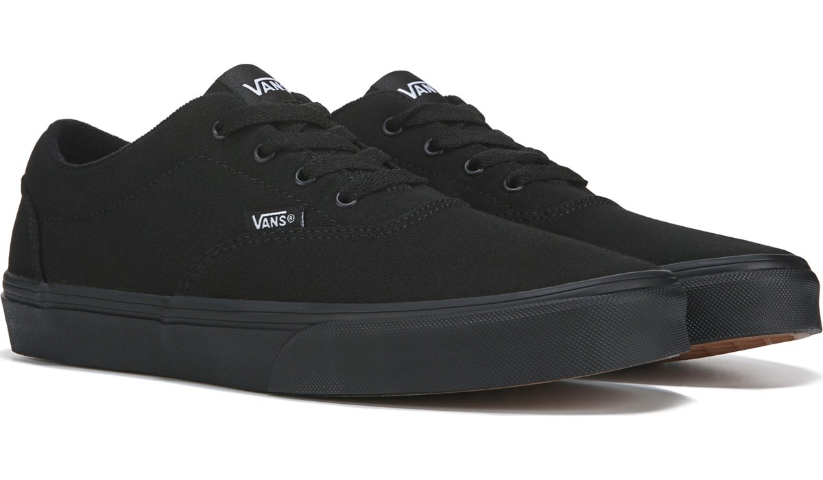 all black low top vans