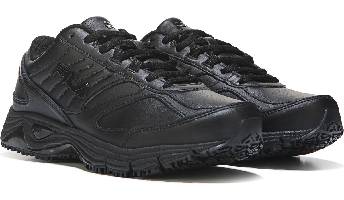 memory foam black work shoes