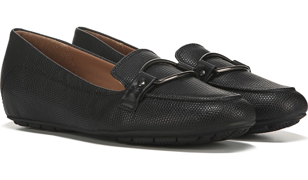 Black comfort loafers womens Clearance