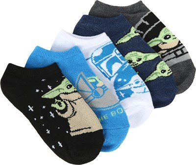 Kids' 5 Pack Star Wars The Mandalorian No Show Socks