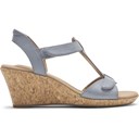Blue Chambray Leather