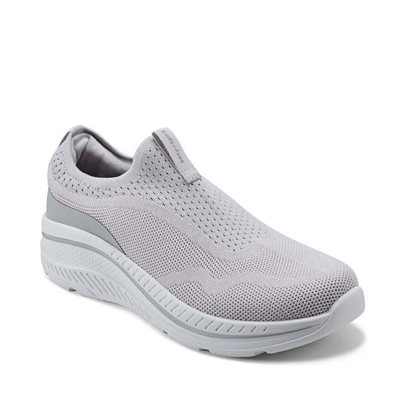 Easy Spirit Women's Parks Slip On Sneakers (Light Grey Fabric) - Size 12.0 W