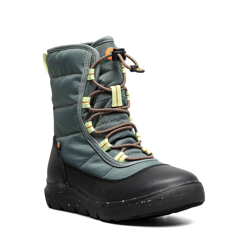 Bogs Kids' Skyline Lace Up Snow Boot Toddler/Little/Big Kid Boots (Dark Spruce) - Size 10.0 M