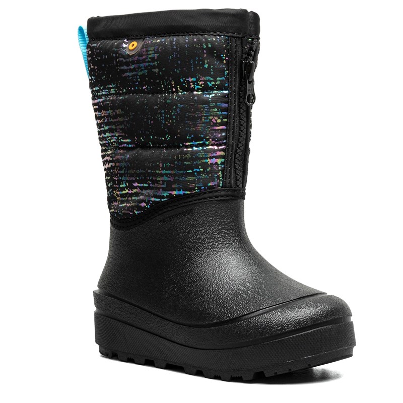 Bogs Kids' Snow Shell Zip Winter Boot Toddler/Little/Big Kid Boots (Black Multi) - Size 12.0 M
