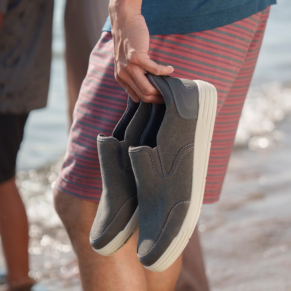 Nunn Bush Men's Kore City Walk EZ Canvas Moc Toe Slip On | Famous