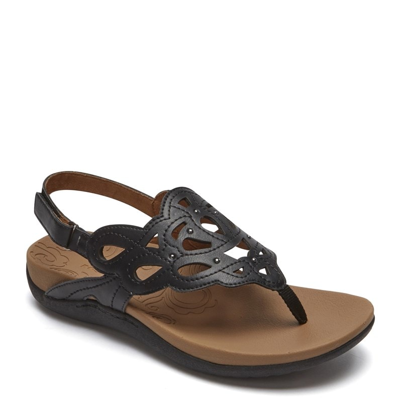Rockport Women's Ridge Slingback Sandals (Black Leather) - Size 9.0 W