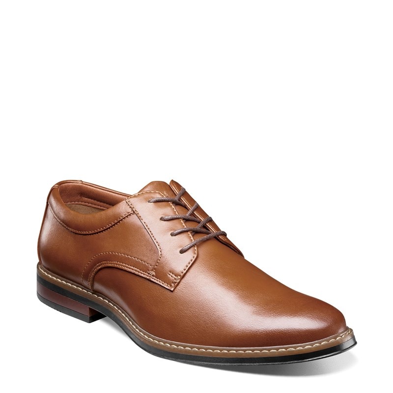Nunn Bush Men's Carmelo Plain Toe Oxford Shoes (Cognac) - Size 8.5 M