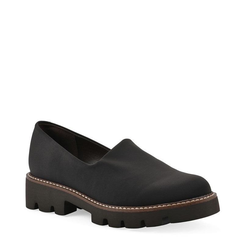 White Mountain Women's Gianni Wide Lug Sole Flat Shoes (Brown Fabric) - Size 7.5 W