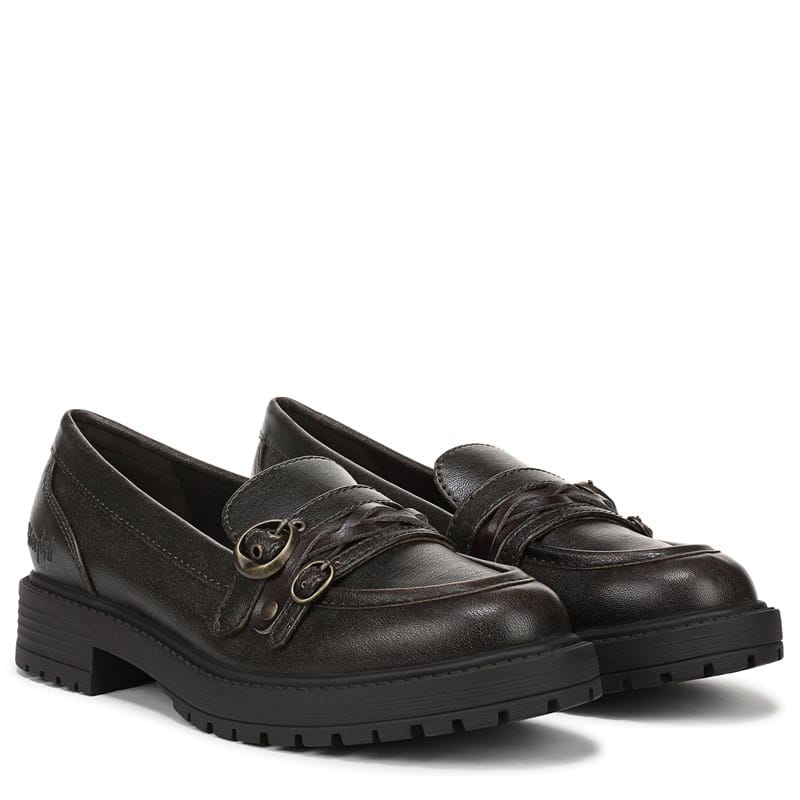 Blowfish Malibu Women's Asher Loafers (Chocolate Faux Leather) - Size 9.5 M