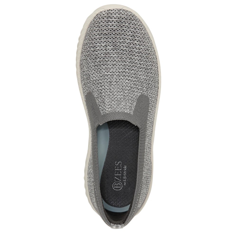 BZees Women's Wednesday Sneaker - Simply Taupe Heathered, 11 Wide, Lightweight Slip-On With Arch Support - View #6