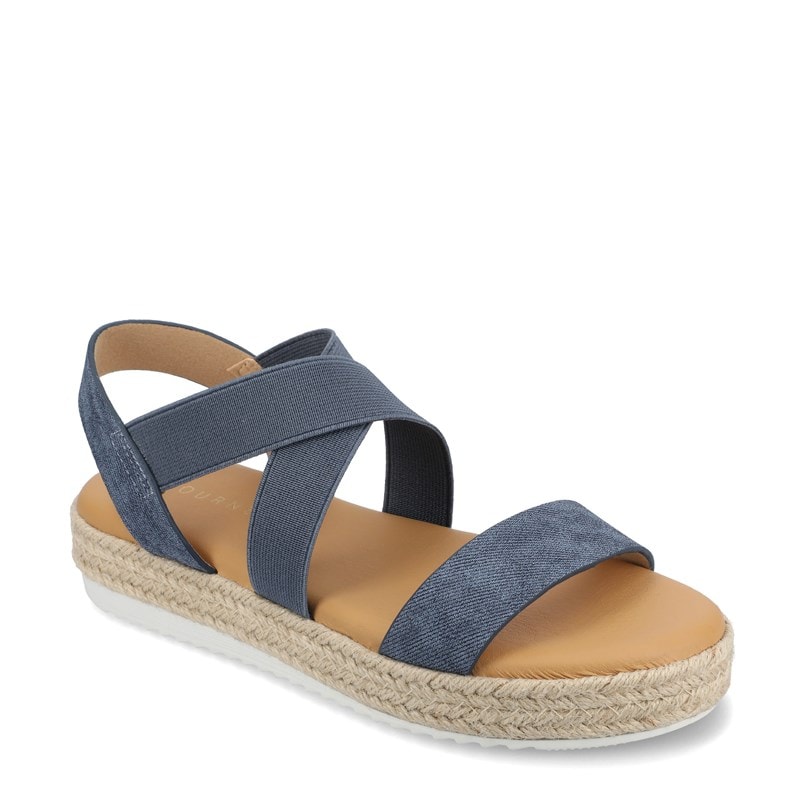 Journee Women's Caroline Espadrille Strappy Sandals (Denim) - Size 10.0 M