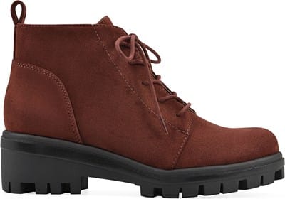 WHITE MOUNTAIN Women's Beverley Combat Boot - Heeled Ankle Boot With Zipper & Buckle Detail - View #7