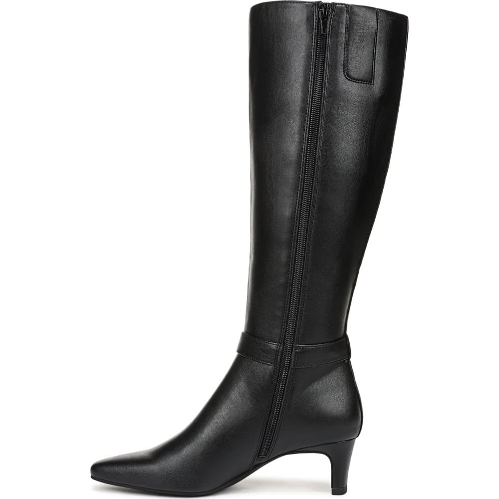 womens leather knee high dress boots Amazon.com | QIY Knee High Boots for Women Low Heel Flat Tall Boots, Black, 6