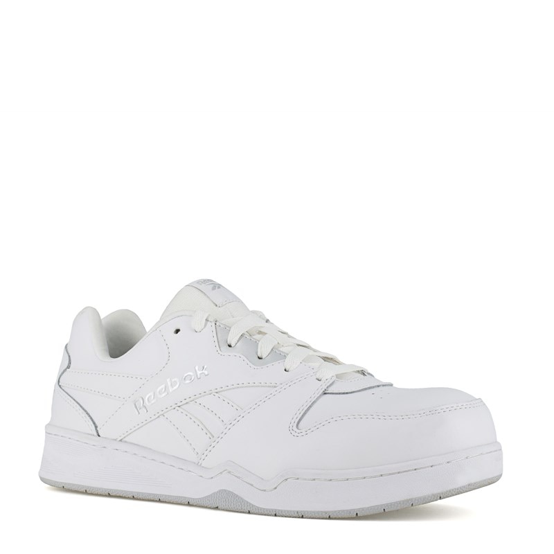 Reebok Work Men's Bb4500 Composite Toe Sneakers (White/Grey Leather) - Size 10.5 W
