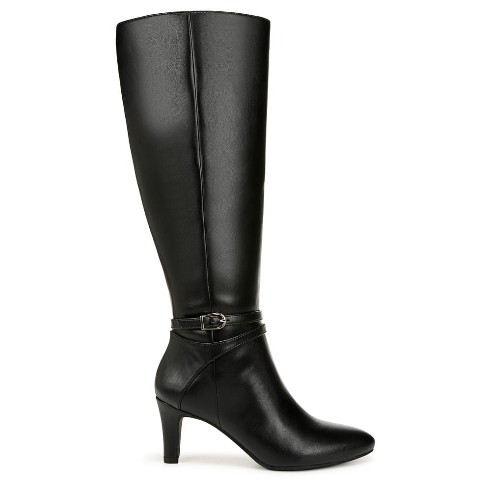 knee length dresses for ladies Marc Fisher Women's Lannie Wide Calf Block Heel Boots - Black