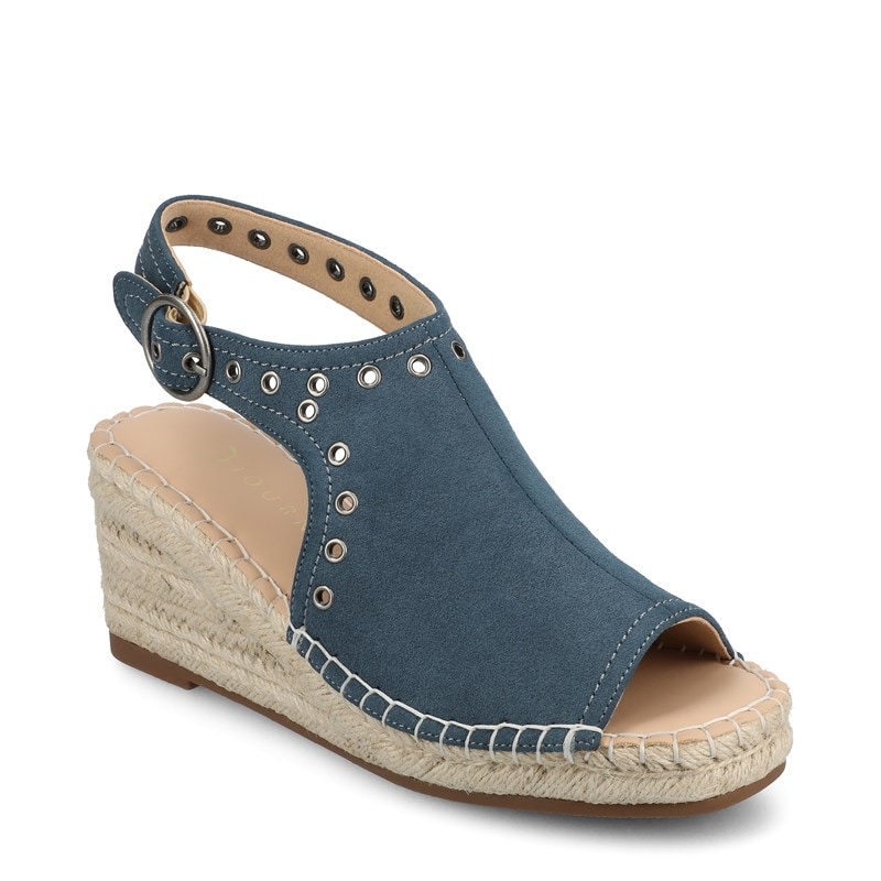 Journee Women's Crisie Espadrille Wedge Sandals (Navy) - Size 8.5 M