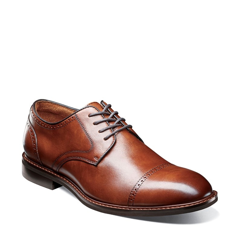 Stacy Adams Men's Bailey Cap Toe Oxford Shoes (Brandy) - Size 14.0 W
