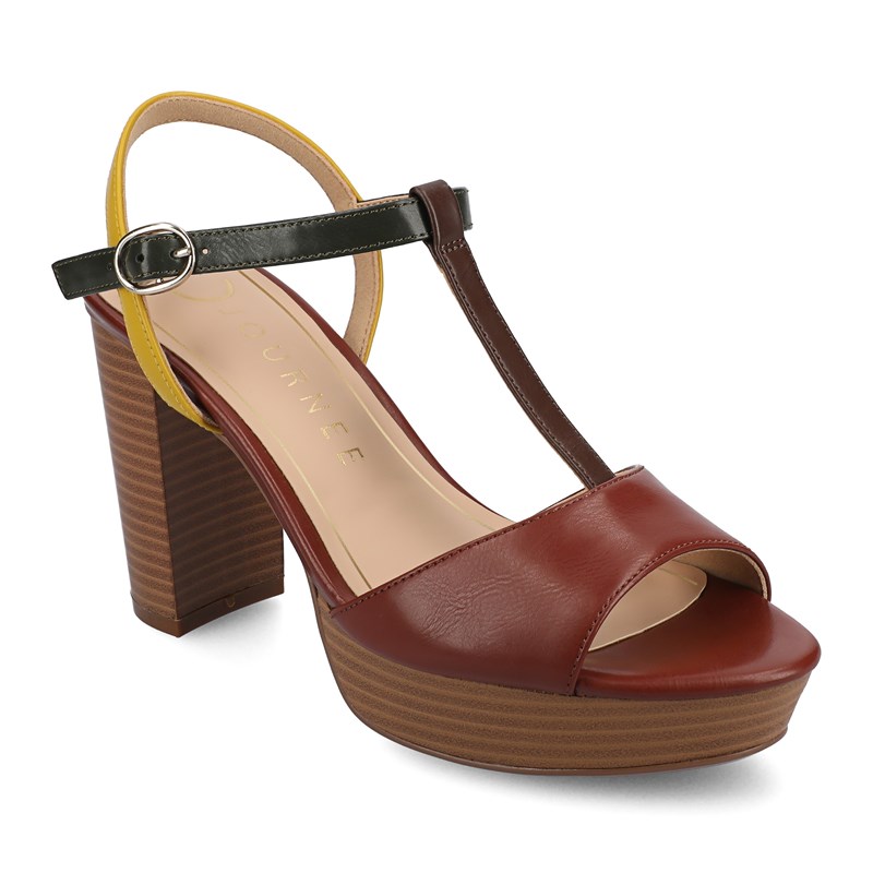 Journee Women's Nalie Platform Dress Sandals (Multi) - Size 6.0 M