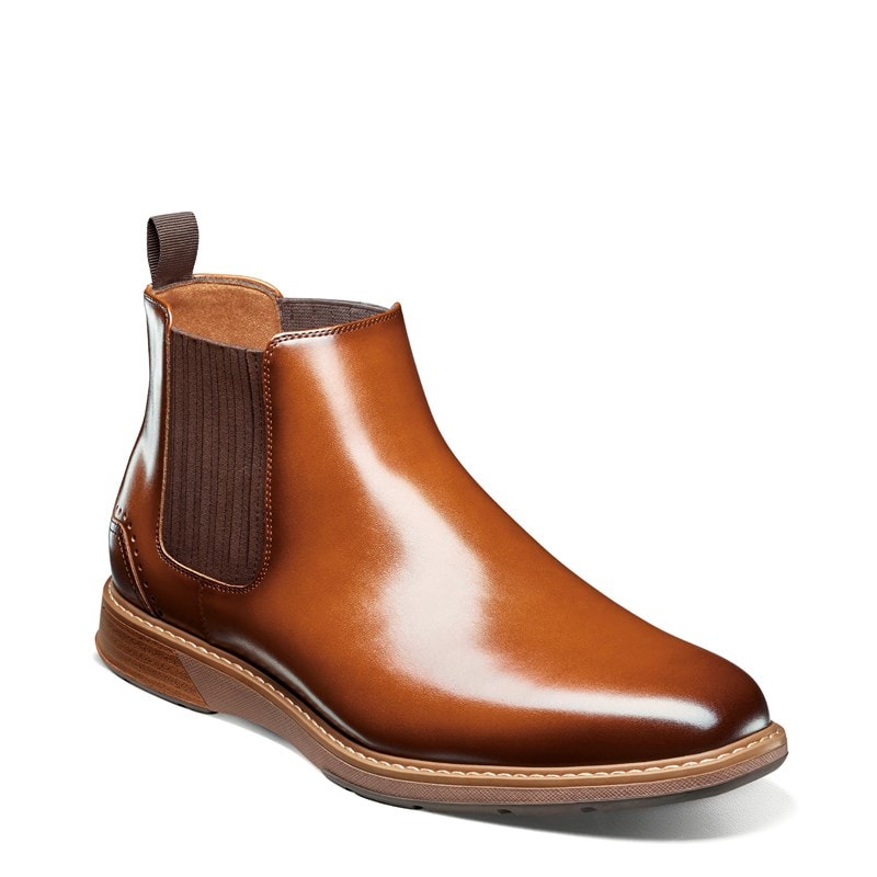 Stacy Adams Men's Platt Plain Toe Chelsea Boots (Cognac) - Size 13.0 M