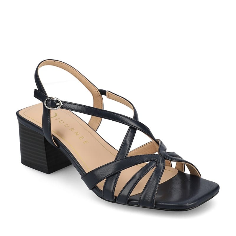 Journee Women's Shyla Block Heel Dress Sandals (Navy) - Size 11.0 M