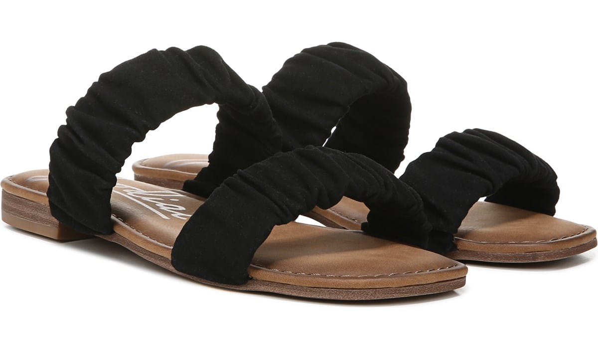Zodiac Women's Bristol Slide Sandal Black, Sandals, Famous Footwear