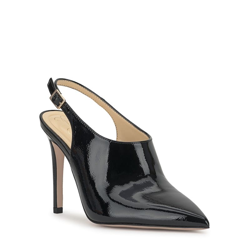 Jessica Simpson Women's Pavie Pointed Toe High Heel Mule Shoes (Black) - Size 11.0 M