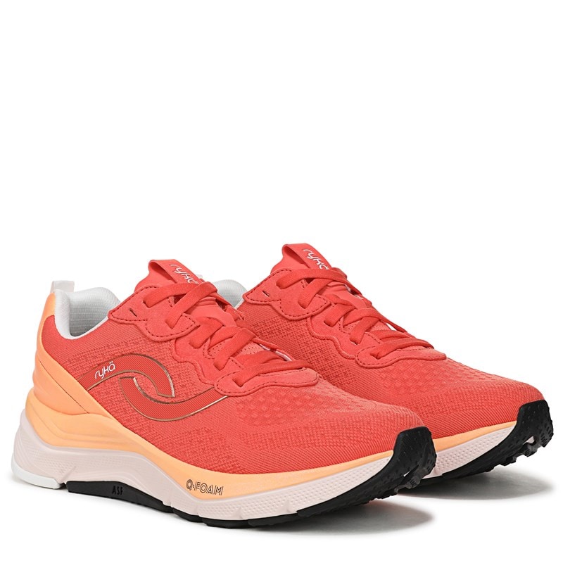 Ryka Women's Uplift Lx Running Sneakers (Orange Mesh Fabric) - Size 8.5 M
