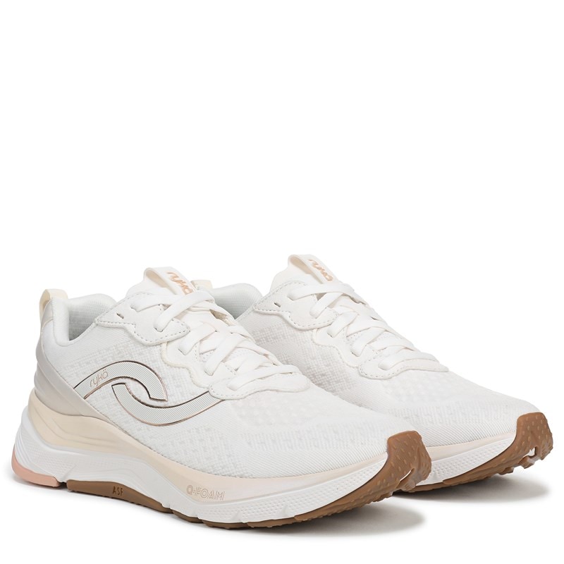 Ryka Women's Uplift Lx Running Sneakers (White Alyssum Mesh Fabric) - Size 5.0 M