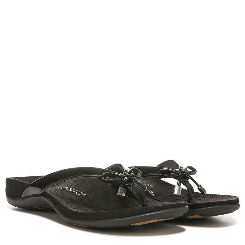 Vionic Women's Bella Narrow/Medium/Wide Flip Flop Sandals (Black) - Size 12.0 W